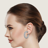 Medium Oval-Cut Hoop Earrings (15TCW)