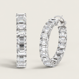 Emerald-Cut Hoop Earrings (20TCW)