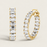 Emerald-Cut Hoop Earrings (20TCW)