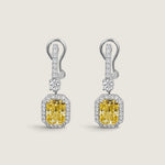 Radiant Canary Drop with Pave Earring - Fantasia by DeSerio