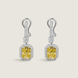 Radiant Canary Drop with Pave Earring - Fantasia by DeSerio