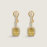 Radiant Canary Drop with Pave Earring - Fantasia by DeSerio