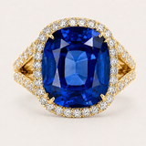 10CT CUSHION WITH HALO AND SPLIT SHANK(14X12)