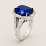 10CT CUSHION WITH HALO AND SPLIT SHANK(14X12)