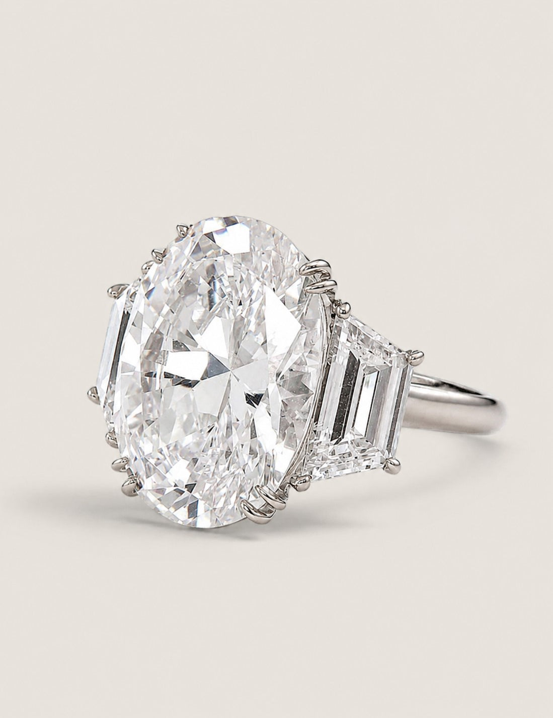 17.5  X 12.5 OVAL RING WITH TRAPAZOID SIDES F1203-CZ-14K