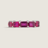 EMERALD CUT BAND .4CT (5.5X4) STONES F1452-RUB-14K