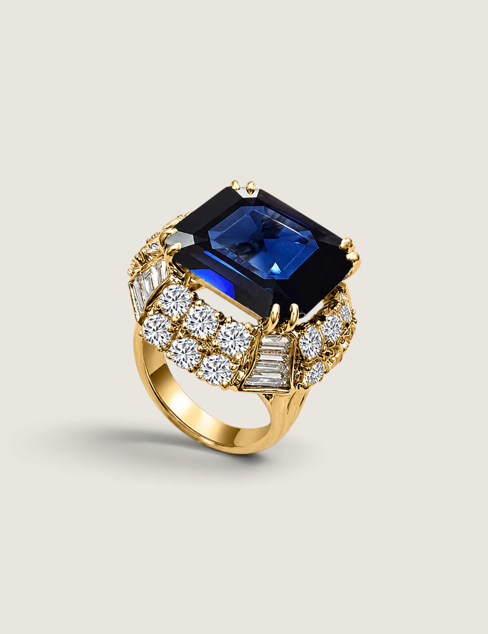 XL Sapphire Cocktail Ring - Fantasia by DeSerio