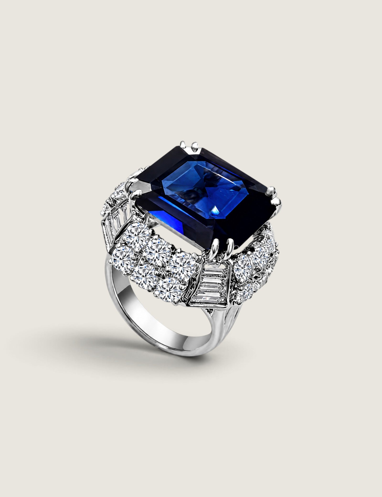 XL Sapphire Cocktail Ring - Fantasia by DeSerio