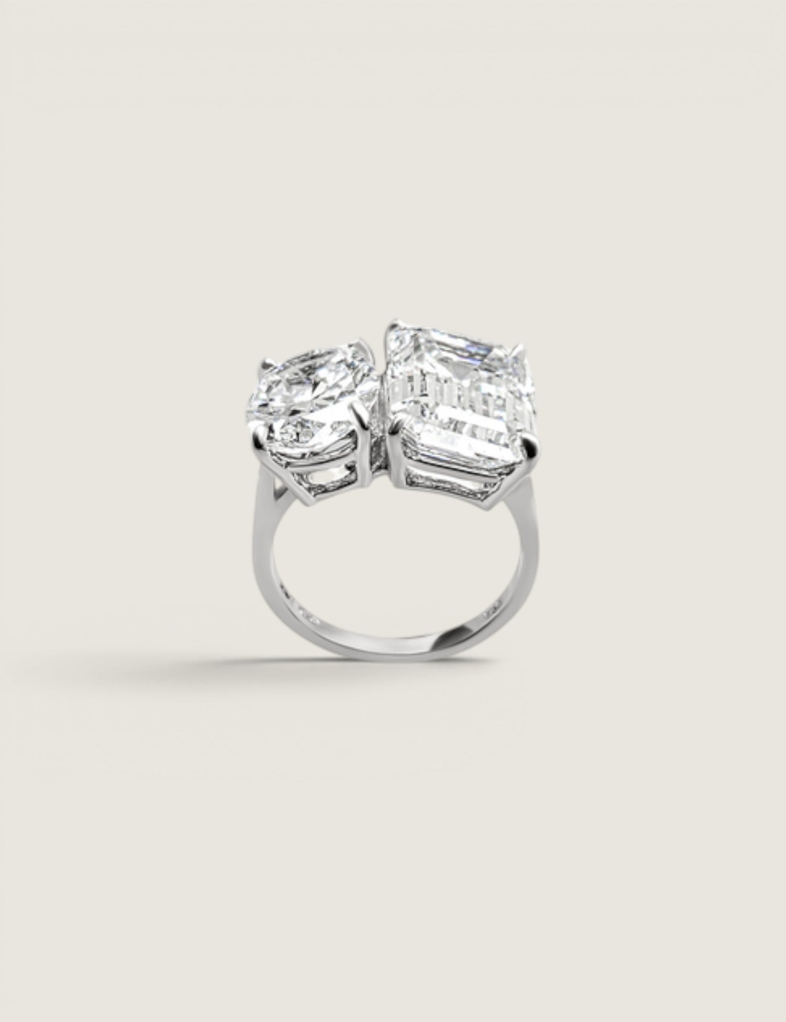 Toi et Moi Oval & Emerald Cut Ring (10.5 TCW)