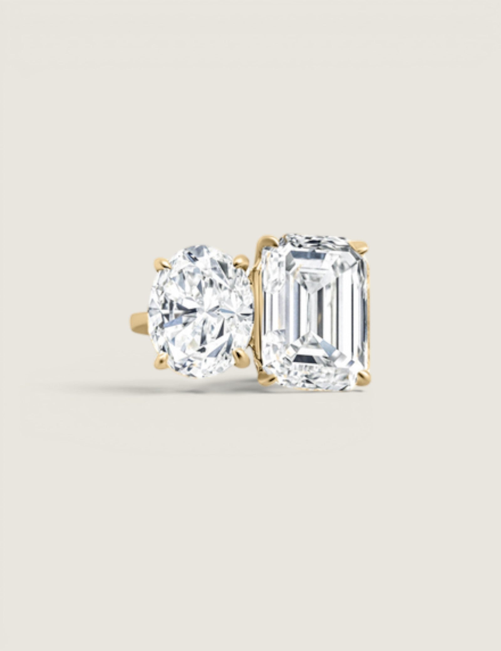 Toi et Moi Oval & Emerald Cut Ring (10.5 TCW)