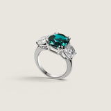 Emerald Lumière Cushion Ring (5 Carat Center)