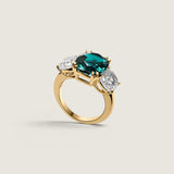 Emerald Lumière Cushion Ring (5 Carat Center)