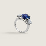 Sapphire Lumière Cushion Ring (5 Carat Center)