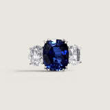 Sapphire Lumière Cushion Ring (5 Carat Center)