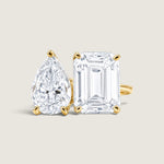 Toi et Moi Pear and Emerald-Cut Ring (5 TCW) - Fantasia by DeSerio