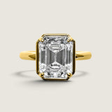 Bezel Set Emerald Cut Ring(5 TCW)