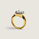 Bezel Set Emerald Cut Ring(5 TCW)