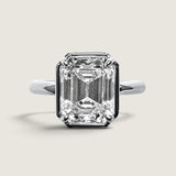 Bezel Set Emerald Cut Ring(5 TCW)