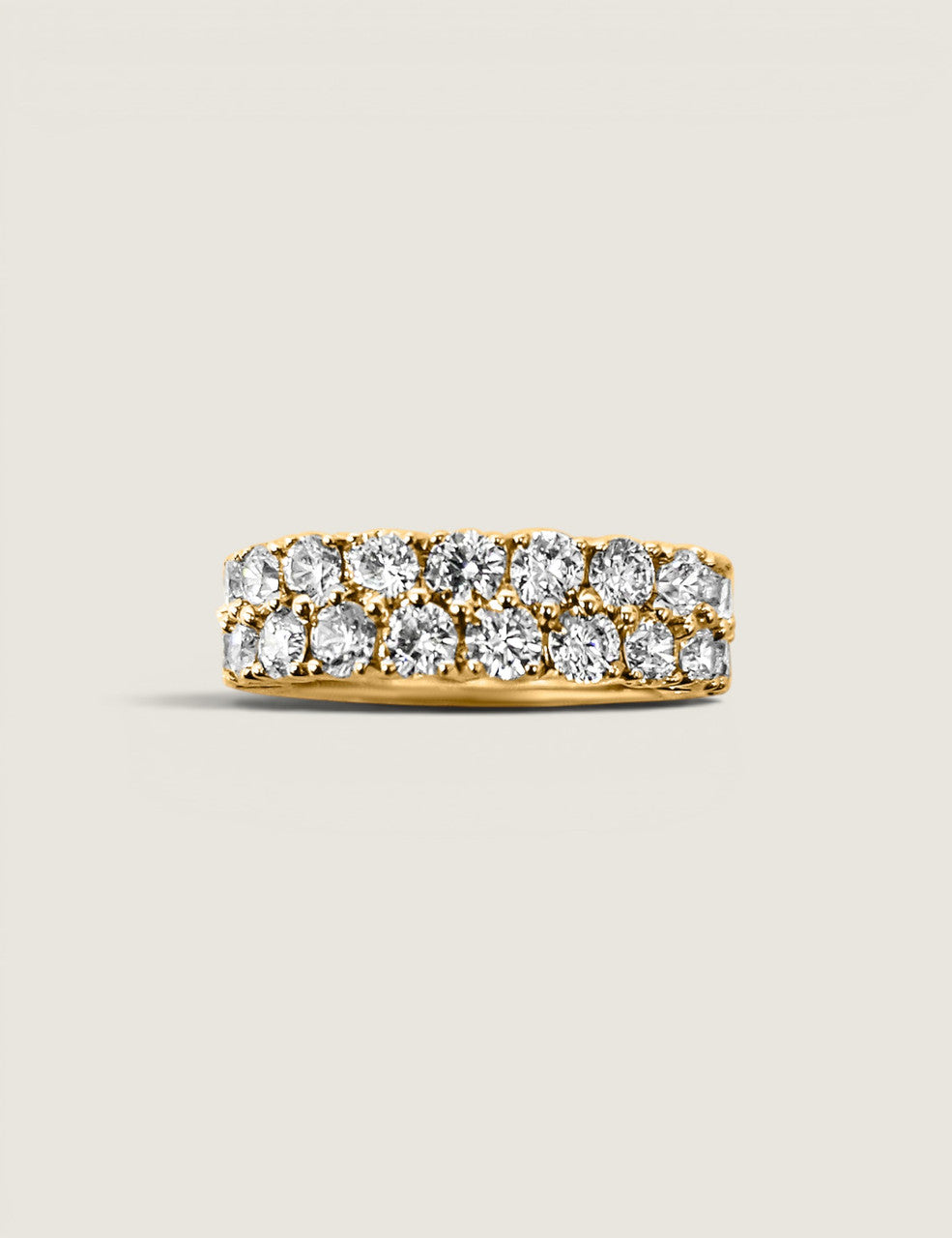 Dazzling Double Row Eternity Band