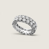 Dazzling Double Row Eternity Band