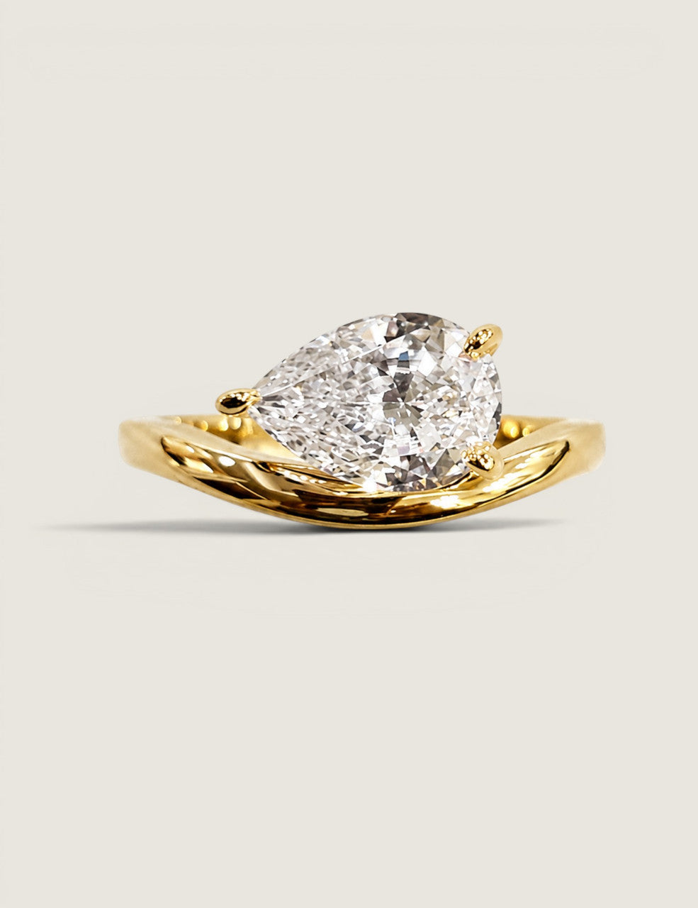 The Embrace Pear Ring