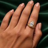 Floating Pear Bezel Ring (4 TCW)
