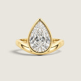 Floating Pear Bezel Ring (4 TCW)