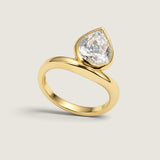Floating Pear Bezel Ring (4 TCW)