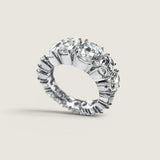 Graduated Oval Cut Eternity Band .13 Oval Cut Stones with 4 Round Cut stones.(7.7TCW)