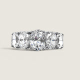 Graduated Oval Cut Eternity Band .13 Oval Cut Stones with 4 Round Cut stones.(7.7TCW)