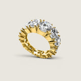 Graduated Oval Cut Eternity Band .13 Oval Cut Stones with 4 Round Cut stones.(7.7TCW)