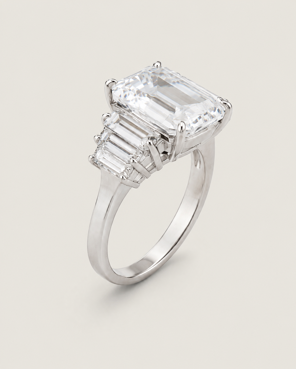 Graduated Emerald-Cut Ring (5.25 TCW)