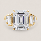 Graduated Emerald-Cut Ring (5.25 TCW)
