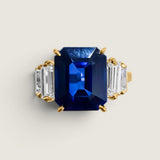 Sapphire Emerald-Cut Ring(5.25 TCW)