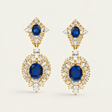 Sapphire Royale Statement Drop Earrings