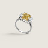 Canary Asscher with Baguette Side Stones (4 TCW)