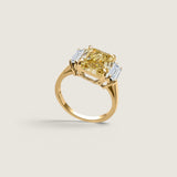 Canary Asscher with Baguette Side Stones (4 TCW)