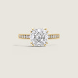 2.5CT ASSCHER CUT RING F662-CZ-14K