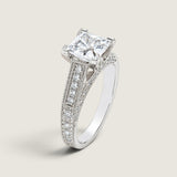 2CT Antique Princess Cut Ring