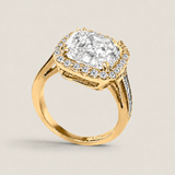Asscher and Pave Ring