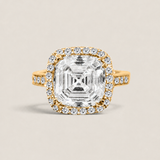 Asscher and Pave Ring
