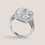 Asscher and Pave Ring