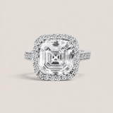 Asscher and Pave Ring
