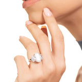 4CT CENTER WITH 1.5CT OVAL SIDES F905-CZ-14K