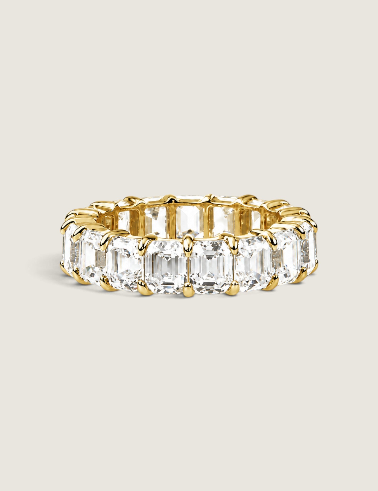 Emerald Cut 6TDW Eternity Band - Fantasia by DeSerio