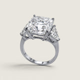 Asscher Cut With Trillion Side Stones