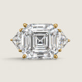 Asscher Cut With Trillion Side Stones