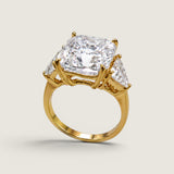 Asscher Cut With Trillion Side Stones