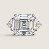 Asscher Cut With Trillion Side Stones