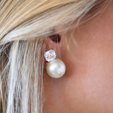 14MM PEARL WITH 2.5CT ASSCHER CUT STONE - EF1352/PEARL/CZ